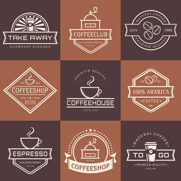 Vector coffee logos.