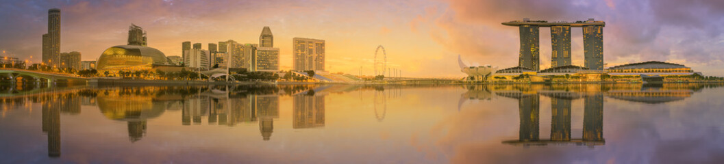 Obraz premium Singapore Skyline and view of Marina Bay
