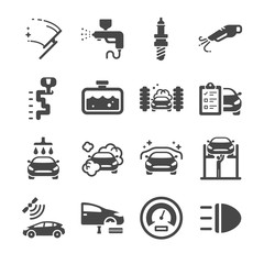 Car parts and car services icon set 2