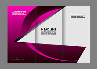 Style Tri-Fold Brochure Design. Corporate Leaflet, Cover Template
