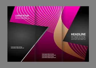 Vector tri-fold brochure design template
