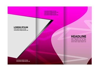 Obraz na płótnie Canvas Tri-fold Brochure Design and Catalog Vector Concept Template 