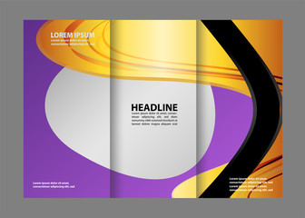 Tri-fold technology Style Brochure Layout Design Template
