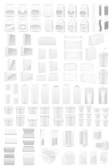 white packing big set icons vector illustration