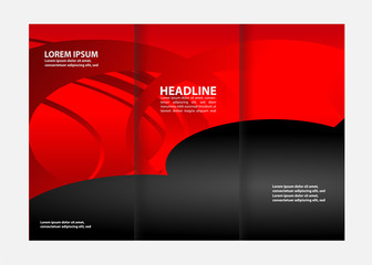 Trifold business brochure print template

