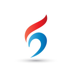 Abstract Flames Gas Logo