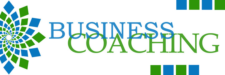 Business Coaching Green Blue Squares Horizontal 