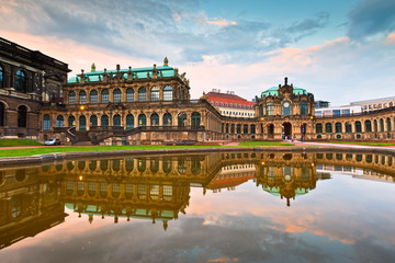 Fototapeta na wymiar Zwinger Palace in the old town of Dresden, Germany.