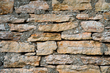 the texture of masonry rubble closeup