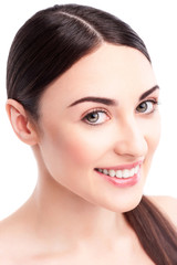 Obraz premium Cute young woman is expressing positive emotions