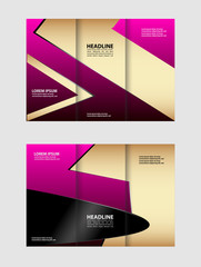 modern tri-fold template for advertising concept brochure
