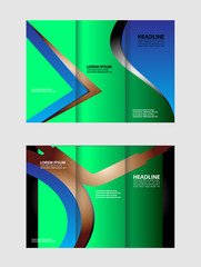 Professional business three fold flyer template, corporate brochure or cover design, can be use for publishing, print and presentation
