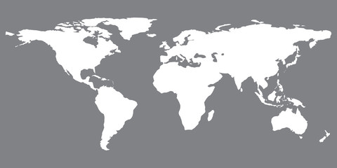 Gray similar world map. World map blank. World map vector. World map flat.
