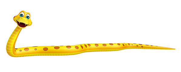 Fototapeta premium fun walk Snake cartoon character