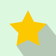 Star icon, flat style