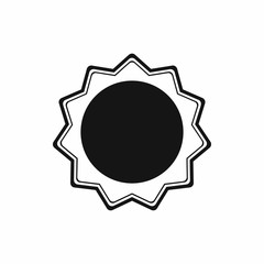Award rosette icon in simple style