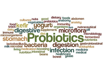 Probiotics, word cloud concept 4