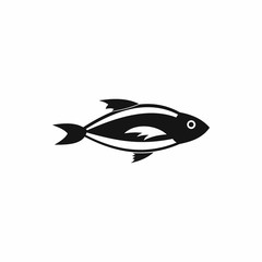 Fish icon in simple style
