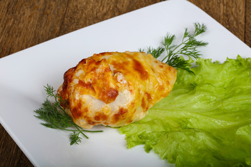 Chicken breast baked with cheese