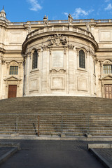 Basilica di Santa Maria Maggiore, Cappella Paolina, view from  Piazza Esquilino in Rome. Italy.