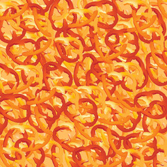 Texture with bell pepper design. Sliced bell pepper pattern. Vector Illustration