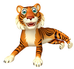 funsitting Tiger cartoon character