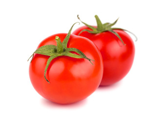 Two red ripe tomato