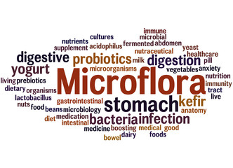 Microflora, word cloud concept 5