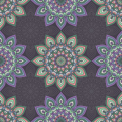 Ethnic floral seamless pattern