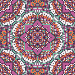 Ethnic floral seamless pattern