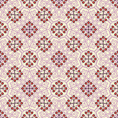 Ethnic floral seamless pattern