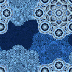 Ethnic floral seamless pattern