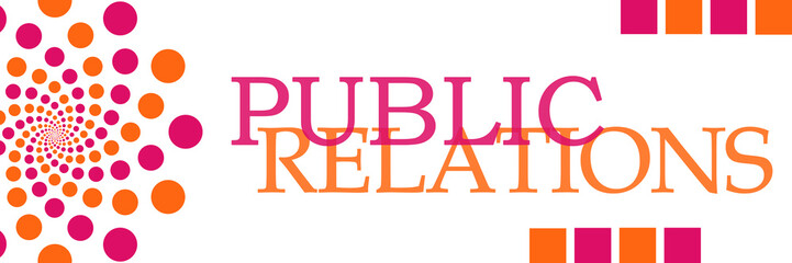 Public Relations Pink Orange Dots Horizontal 