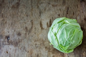Fresh green garden cabbage