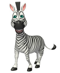Plakat funny Zebra cartoon character