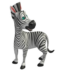 funny Zebra cartoon character