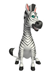 Naklejka na ściany i meble fun site Zebra cartoon character
