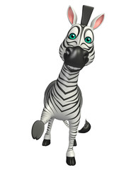 Obraz na płótnie Canvas fun Zebra cartoon character
