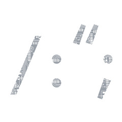 Circuit board symbol solidus slash colon quote semi colon vector Vector Illustration