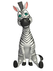 Naklejka na ściany i meble fun site Zebra cartoon character