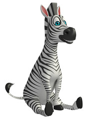 Obraz na płótnie Canvas fun site Zebra cartoon character