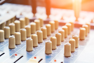 mixing console and color tone effect