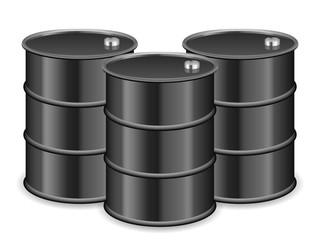 Oil barrel on a white background.