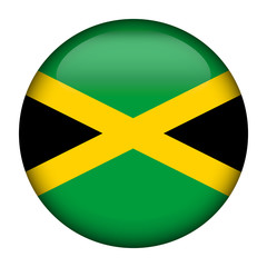 Round glossy Button with flag of Jamaica