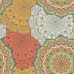 Ethnic floral seamless pattern
