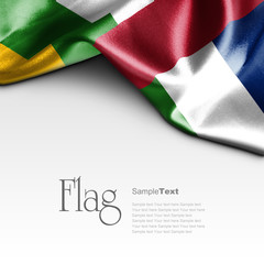 Flag of Central African Republic on white background. Sample text.