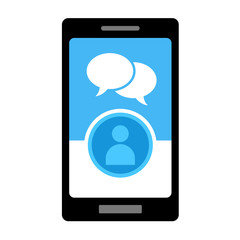 creative mobile chat illustration