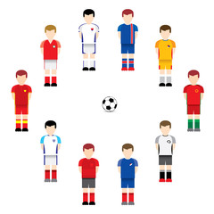 Soccer / Football players.Vector illustration.