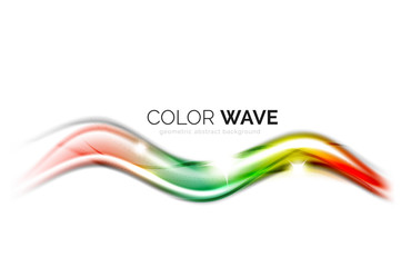 Abstract color wave design element