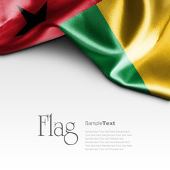 Flag of Guinea-Bissau on white background. Sample text.